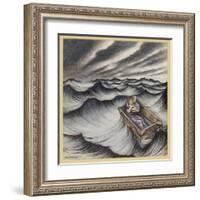 Danae and Perseus-Arthur Rackham-Framed Art Print