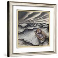 Danae and Perseus-Arthur Rackham-Framed Art Print