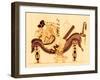 Danae and the Golden Shower, Illustration from 'Greek Vase Paintings'-English-Framed Giclee Print