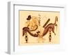 Danae and the Golden Shower, Illustration from 'Greek Vase Paintings'-English-Framed Premium Giclee Print