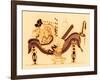 Danae and the Golden Shower, Illustration from 'Greek Vase Paintings'-English-Framed Giclee Print