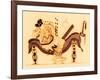 Danae and the Golden Shower, Illustration from 'Greek Vase Paintings'-English-Framed Giclee Print