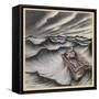 Danae Cast Adrift (1922)-Arthur Rackham-Framed Stretched Canvas