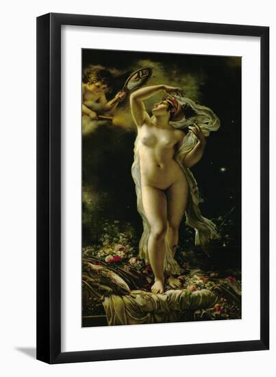 Danae, looking at herself in a mirror held by Cupid. (1789)-Anne-Louis Girodet de Roussy-Trioson-Framed Giclee Print