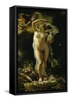 Danae, looking at herself in a mirror held by Cupid. (1789)-Anne-Louis Girodet de Roussy-Trioson-Framed Stretched Canvas