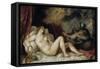 Danae Receiving the Golden Rain, 1553-Titian (Tiziano Vecelli)-Framed Stretched Canvas