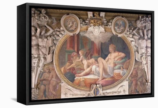 Danae Receiving the Shower of Gold, from the Gallery of Francois I, 1535-40-Francesco Primaticcio-Framed Stretched Canvas