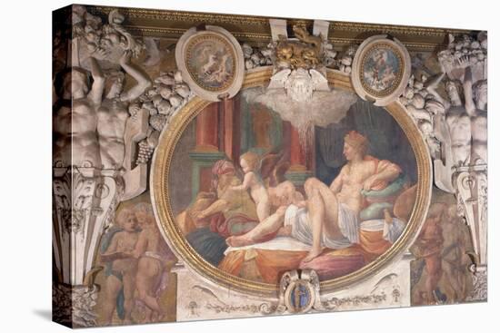 Danae Receiving the Shower of Gold, from the Gallery of Francois I, 1535-40-Francesco Primaticcio-Stretched Canvas