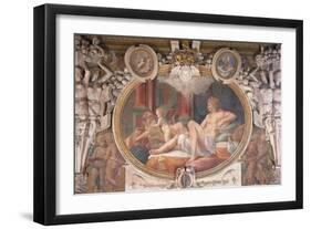 Danae Receiving the Shower of Gold, from the Gallery of Francois I, 1535-40-Francesco Primaticcio-Framed Giclee Print