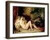 Danae Receiving the Shower of Gold-Titian (Tiziano Vecelli)-Framed Giclee Print
