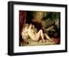 Danae Receiving the Shower of Gold-Titian (Tiziano Vecelli)-Framed Giclee Print