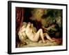 Danae Receiving the Shower of Gold-Titian (Tiziano Vecelli)-Framed Giclee Print