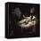 Danae-Rembrandt van Rijn-Framed Stretched Canvas