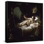 Danae-Rembrandt van Rijn-Framed Stretched Canvas