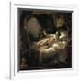 Danae-Rembrandt van Rijn-Framed Art Print