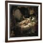 Danae-Rembrandt van Rijn-Framed Art Print