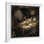 Danae-Rembrandt van Rijn-Framed Art Print