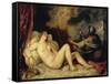 Danae-Titian (Tiziano Vecelli)-Framed Stretched Canvas