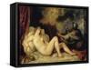 Danae-Titian (Tiziano Vecelli)-Framed Stretched Canvas