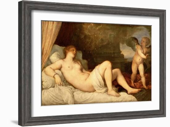 Danae-Titian (Tiziano Vecelli)-Framed Giclee Print