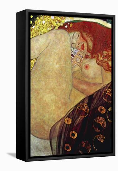 Danae-Gustav Klimt-Framed Stretched Canvas