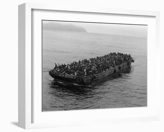 Danang Refugees-Associated Press-Framed Premium Photographic Print