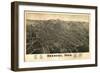 Danbury, Connecticut - Panoramic Map-Lantern Press-Framed Art Print