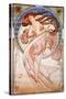 Dance, 1898-Alphonse Mucha-Stretched Canvas