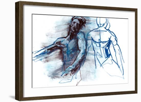 Dance, 2022, (mixed media on paper)-Mark Adlington-Framed Giclee Print