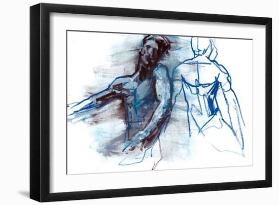 Dance, 2022, (mixed media on paper)-Mark Adlington-Framed Giclee Print