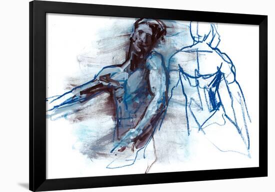 Dance, 2022, (mixed media on paper)-Mark Adlington-Framed Giclee Print