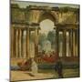 Dance and Concert in a Park (Oil on Canvas)-Hubert Robert-Mounted Giclee Print