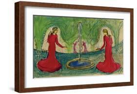 Dance Around the Fountain-Auguste Macke-Framed Giclee Print