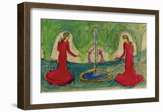 Dance Around the Fountain-Auguste Macke-Framed Giclee Print