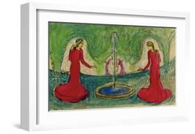 Dance Around the Fountain-Auguste Macke-Framed Giclee Print