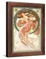 Dance, Art Nouveau Beauty-Alphonse Mucha-Framed Art Print