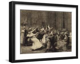 Dance at Insane Asylum, 1907-George Wesley Bellows-Framed Giclee Print