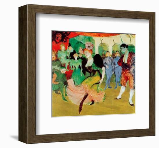 Dance At Moulin Rouge-Henri de Toulouse-Lautrec-Framed Art Print