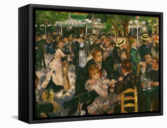 Dance at the Moulin De La Galette, 1876-Pierre-Auguste Renoir-Framed Stretched Canvas