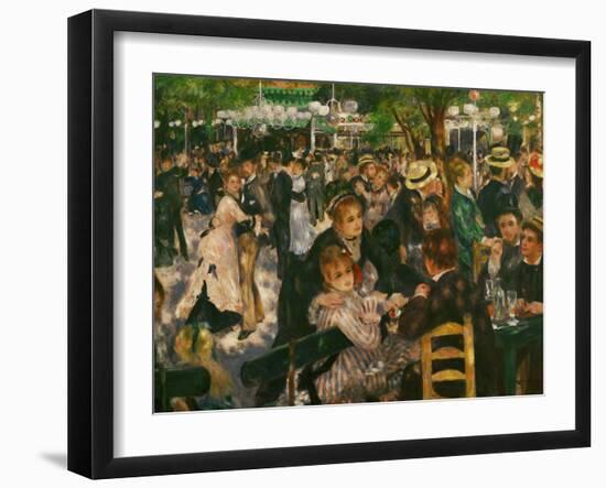 Dance at the Moulin De La Galette, 1876-Pierre-Auguste Renoir-Framed Giclee Print