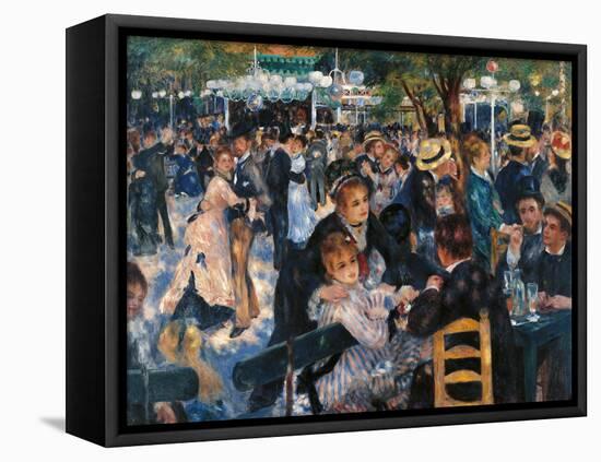 Dance at the Moulin De La Galette-Pierre-Auguste Renoir-Framed Stretched Canvas