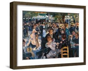 Dance at the Moulin de la Galette-Pierre-Auguste Renoir-Framed Art Print