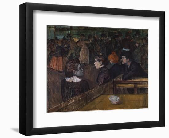 Dance at the Moulin de la Galette-Henri de Toulouse-Lautrec-Framed Giclee Print