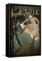 Dance at the Moulin Rouge-Henri de Toulouse-Lautrec-Framed Stretched Canvas