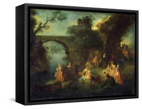 Dance at the River, C1720-1730-Pierre-Antoine Quillard-Framed Stretched Canvas