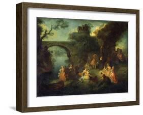 Dance at the River, C1720-1730-Pierre-Antoine Quillard-Framed Giclee Print