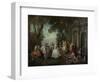 Dance before a Fountain, c.1724-Nicolas Lancret-Framed Giclee Print