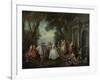 Dance before a Fountain, c.1724-Nicolas Lancret-Framed Giclee Print