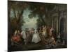 Dance before a Fountain, c.1724-Nicolas Lancret-Mounted Giclee Print