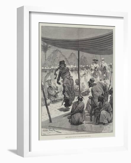 Dance before the King of the Sofas in West Africa-Richard Caton Woodville II-Framed Giclee Print